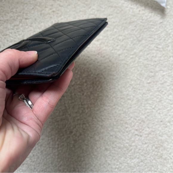 Chanel Cambon black and pink leather wallet with COA - Picture 6 of 15